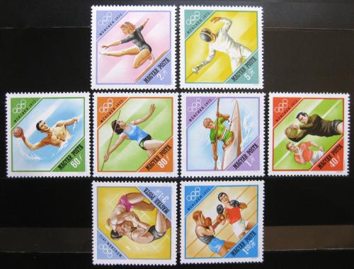 Poštové známky Maïarsko 1972 LOH Mnichov Mi# 2773-80
