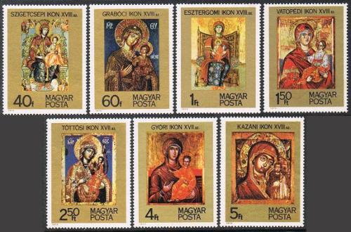Potov znmky Maarsko 1975 Umenie, ikony Mi# 3081-87 - zvi obrzok