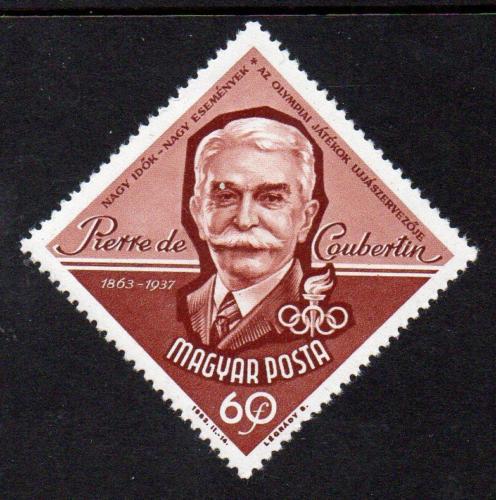 Poštová známka Maïarsko 1963 Pierre de Coubertin Mi# 1953