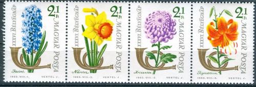 Poštové známky Maïarsko 1963 Kvety Mi# 1967-70