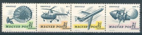Poštové známky Maïarsko 1967 Výstava AEROFILA Mi# 2351-54