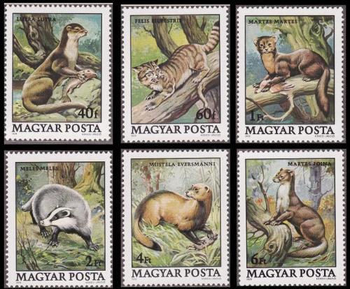Poštové známky Maïarsko 1979 Chránìná zvíøata Mi# 3384-89