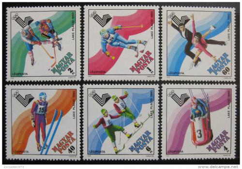 Poštové známky Maïarsko 1979 ZOH Lake Placid Mi# 3390-95