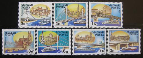 Poštové známky Maïarsko 1985 Mosty na Dunaji Mi# 3733-39