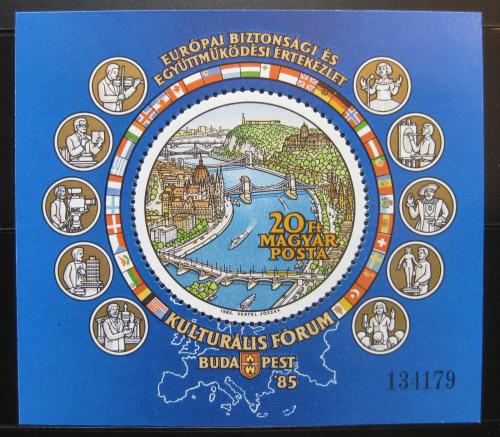 Poštová známka Maïarsko 1985 Budapeš� Mi# Block 180