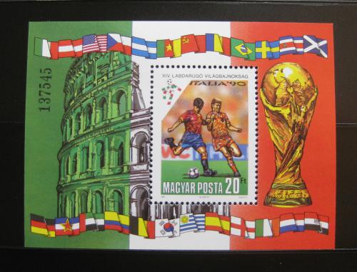 Poštová známka Maïarsko 1990 MS ve futbale Mi# Block 210