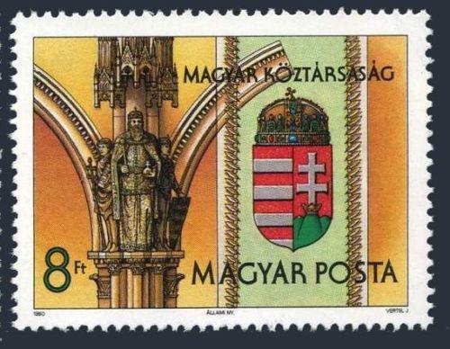 Poštová známka Maïarsko 1990 Štátny znak Mi# 4099