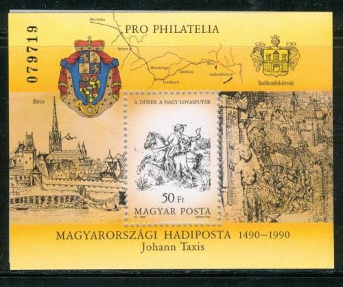 Poštová známka Maïarsko 1990 Poštovní služby v Evropì Mi# Block 213 Kat 10€