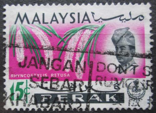 Poštová známka Malajsie, Perak 1965 Orchideje Mi# 120