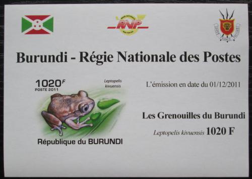Poštová známka Burundi 2011 Žába neperf. DELUXE Mi# 2062 B Block