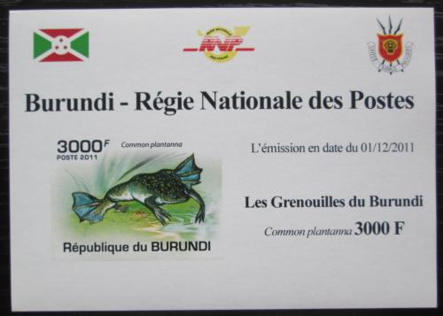 Poštová známka Burundi 2011 Žába neperf. DELUXE Mi# 2068 B Block