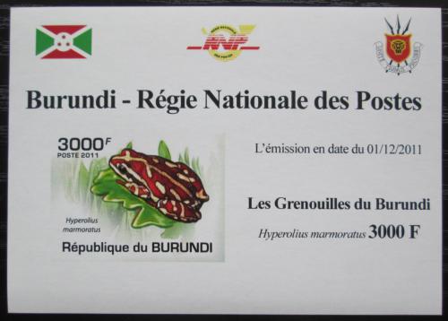 Poštová známka Burundi 2011 Žába neperf. DELUXE Mi# 2069 B Block