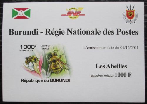 Poštová známka Burundi 2011 Vèely neperf. DELUXE Mi# 1998 B Block