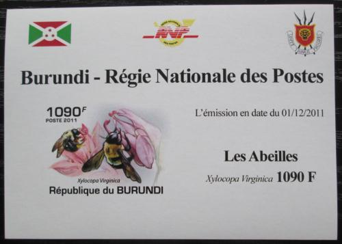 Poštová známka Burundi 2011 Vèely neperf. DELUXE Mi# 1999 B Block
