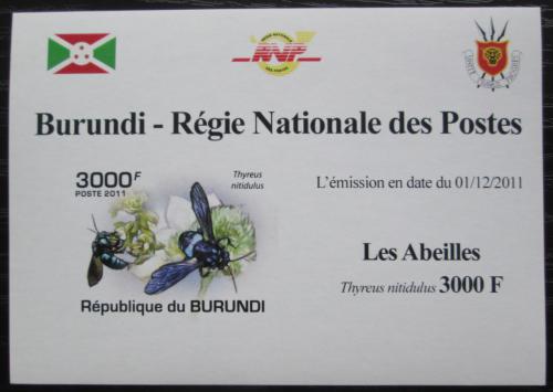 Poštová známka Burundi 2011 Vèely neperf. DELUXE Mi# 2000 B Block