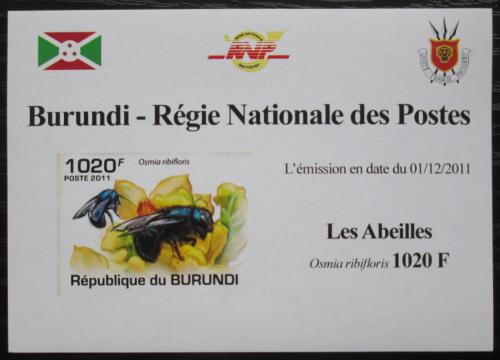 Poštová známka Burundi 2011 Vèely neperf. DELUXE Mi# 2002 B Block