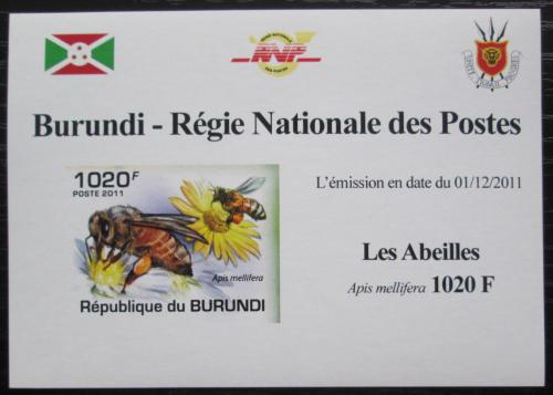 Poštová známka Burundi 2011 Vèely neperf. DELUXE Mi# 2003 B Block