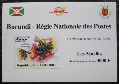 Poštová známka Burundi 2011 Vèely neperf. DELUXE Mi# 2004 B Block