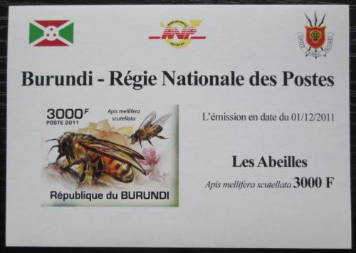 Poštová známka Burundi 2011 Vèely neperf. DELUXE Mi# 2005 B Block