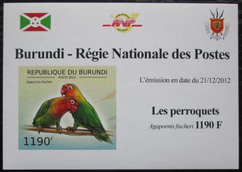 Potov znmka Burundi 2013 Papouk Fischerv neperf. DELUXE Mi# 2814 B Block