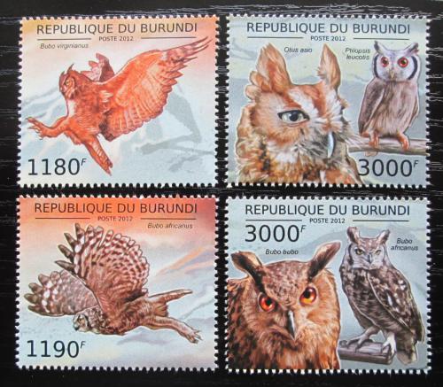 Poštové známky Burundi 2012 Sovy Mi# 2808-11 Kat 10€