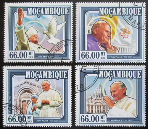 Potov znmky Mozambik 2015 Pape Jan Pavel II. Mi# 7770-73 Kat 15 - zvi obrzok