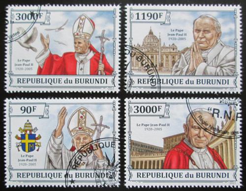 Poštové známky Burundi 2013 Papež Jan Pavel II. Mi# 3233-36 Kat 8.90€