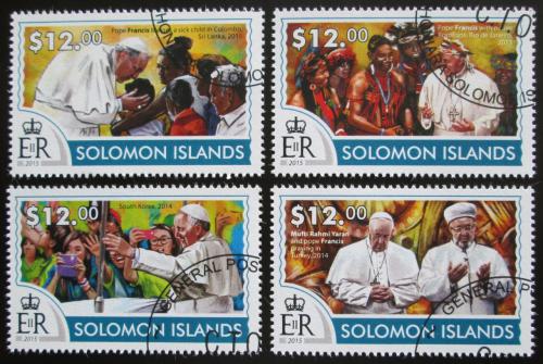 Poštové známky Šalamúnove ostrovy 2015 Papež František Mi# 3277-80 Kat 17€