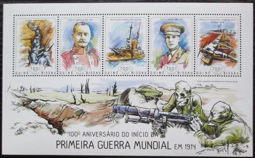 Poštové známky Guinea-Bissau 2014 První svìtová válka Mi# 7095-99 Kat 13€