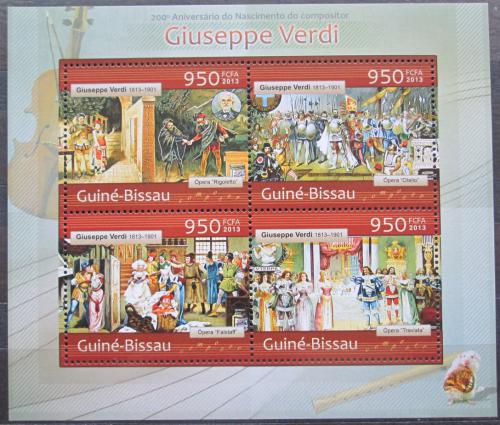 Poštové známky Guinea-Bissau 2013 Giuseppe Verdi Mi# 6497-6500 Kat 14€ 