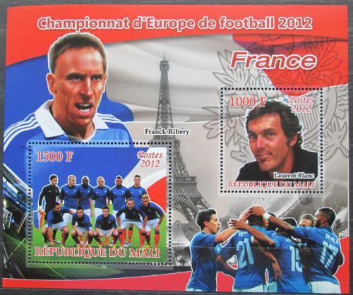 Poštové známky Mali 2012 ME ve futbale, tým Francúzsko Mi# N/N