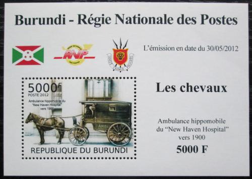 Poštová známka Burundi 2012 Nemocnièní dostavník DELUXE Mi# 2404 Block