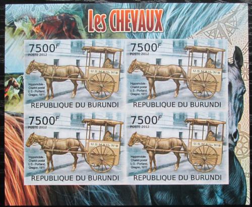 Poštové známky Burundi 2012 Poštový dostavník neperf. Mi# 2405 B Bogen