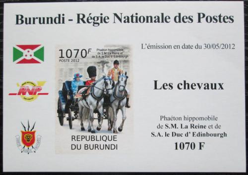 Poštová známka Burundi 2012 Krá¾ovský dostavník neperf. DELUXE Mi# 2402 B Block