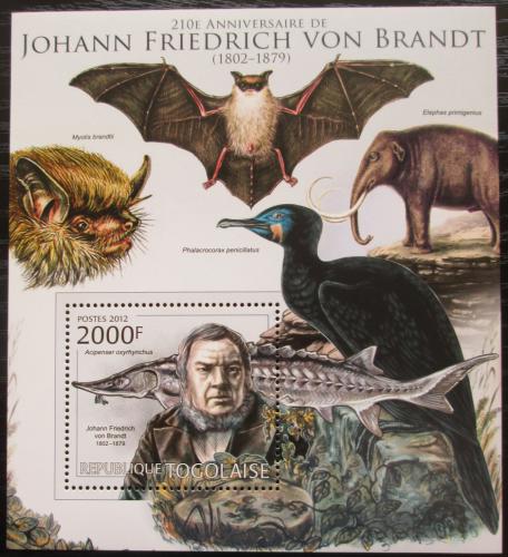 Poštová známka Togo 2012 Johann Friedrich von Brandt Mi# Block 718 Kat 8€