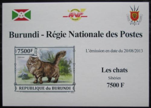 Potov znmka Burundi 2013 Sibisk maka neperf. DELUXE Mi# 3252 B Block - zvi obrzok