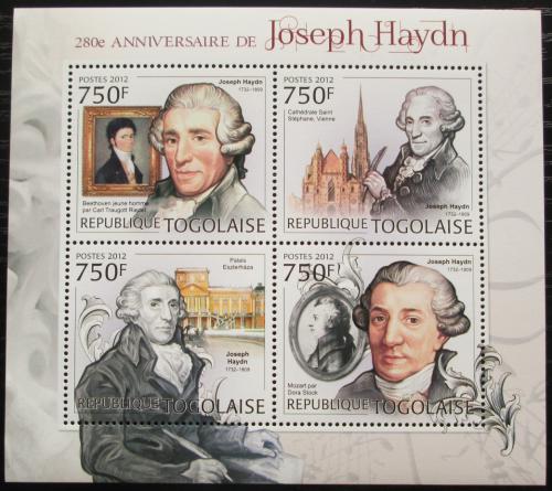 Poštové známky Togo 2012 Joseph Haydn, skladatel Mi# 4498-4501 Kat 12€ 