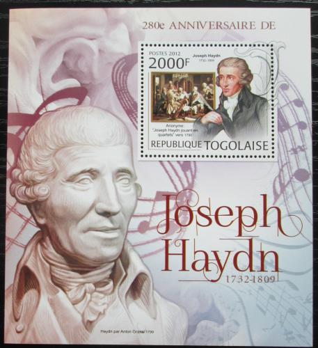 Poštová známka Togo 2012 Joseph Haydn, skladatel Mi# Block 716 Kat 8€