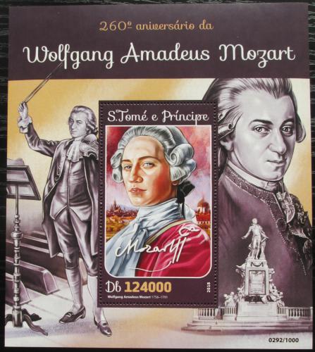Poštová známka Svätý Tomáš 2016 Wolfgang Amadeus Mozart Mi# Block 1153 Kat 12€ 