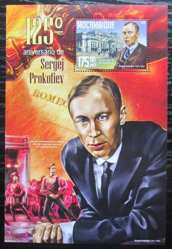 Poštová známka Mozambik 2016 Sergej Prokofjev Mi# Block 1141 Kat 10€