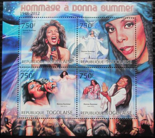 Potov znmky Togo 2012 Donna Summer, zpvaka Mi# 4593-96 Kat 12 - zvi obrzok