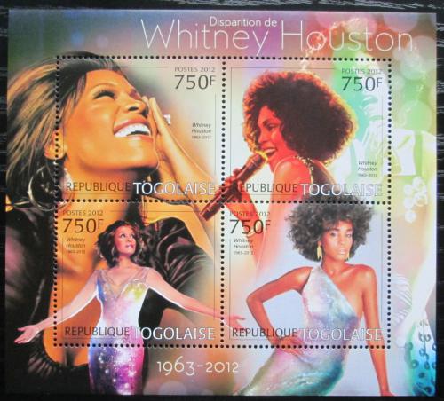 Poštové známky Togo 2012 Whitney Houston, zpìvaèka Mi# 4598-4601 Kat 12€