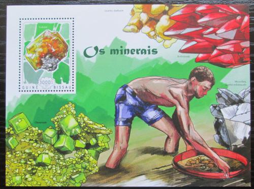 Poštová známka Guinea-Bissau 2014 Minerály Mi# Block 1292 Kat 12€