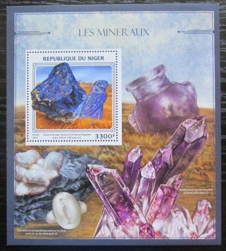Poštová známka Niger 2016 Minerály Mi# Block 587 Kat 13€ 