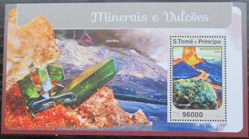 Poštová známka Svätý Tomáš 2016 Minerály a sopky Mi# Block 1213 Kat 10€