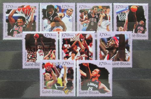 Poštové známky Guinea-Bissau 2001 LOH Sydney, basketbal Mi# 1297-1305
