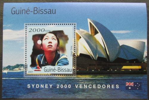 Poštová známka Guinea-Bissau 2001 LOH Sydney, stolní tenis Mi# Block 311 Kat 8.50€ 