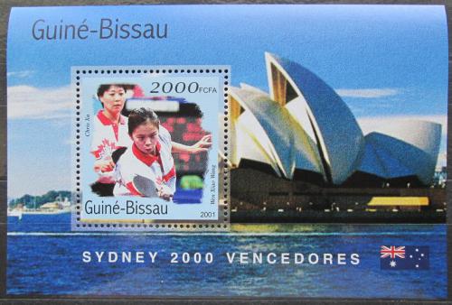 Poštová známka Guinea-Bissau 2001 LOH Sydney, stolní tenis Mi# Block 312 Kat 8.50€