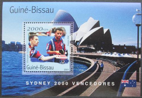 Poštová známka Guinea-Bissau 2001 LOH Sydney, stolní tenis Mi# Block 314 Kat 8.50€