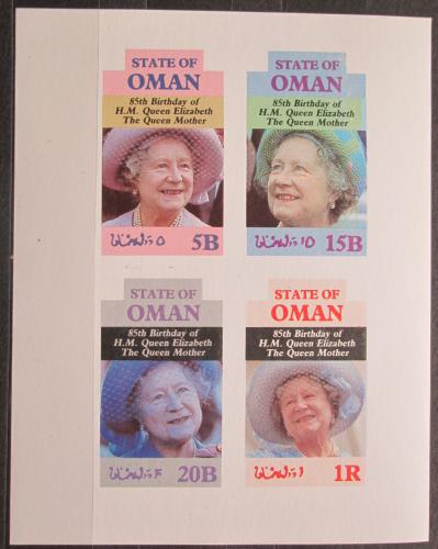 Poštové známky Omán 1985 Krá¾ovna Matka Mi# N/N